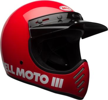 BELL Moto-3 Classic Helm - Glänzend Rot